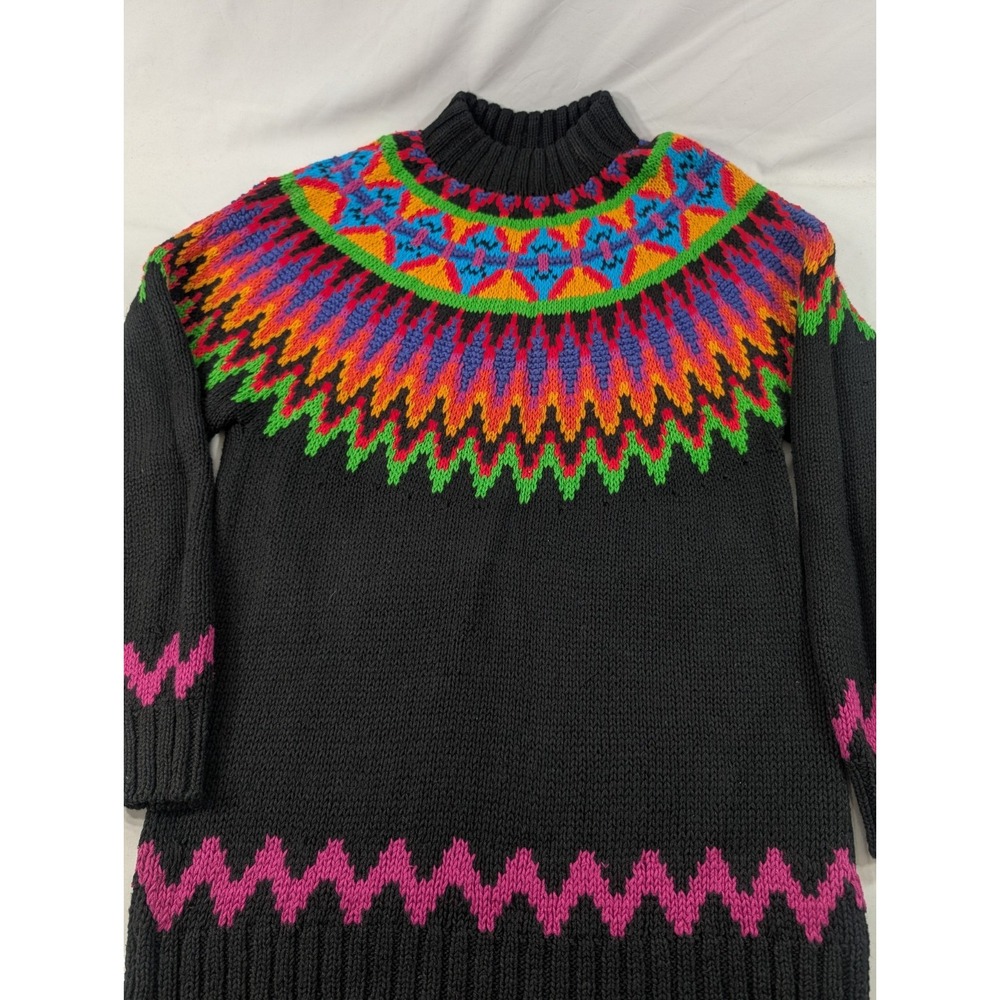 Vintage Marsh Landing Hand Knits Heavy Bright size Medium South Western Aztec